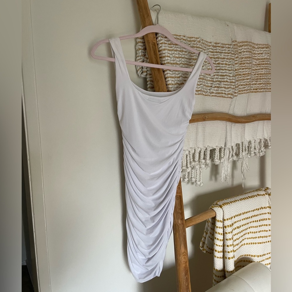 White Ruched Dress - Picture 3 of 3